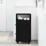 vidaXL Smalt badrumsskåp Svart ek 33 x 23 x 65 cm Konstruerat trä