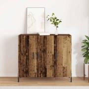vidaXL Sideboard Gammalt trä 90 x 34 x 80 cm Konstruerat trä