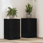 vidaXL Växtställ 2 pcs Svart ek 30 x 30 x 50 cm Konstruerat trä