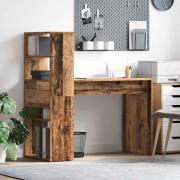vidaXL Skrivbord Gammalt trä 113 x 54 x 120 cm Konstruerat trä