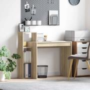 vidaXL Skrivbord med hylla Sonoma-ek 100 x 40 x 90 cm Konstruerat trä