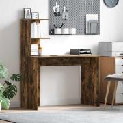 vidaXL Skrivbord Rökfärgad ek 102 x 50 x 124 cm Konstruerat trä