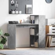 vidaXL Skrivbord Betonggrå 108 x 55 x 103,5 cm Konstruerat trä