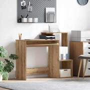 vidaXL Bord med hylla Artisan Ek 106 x 40 x 88,5 cm Konstruerat trä