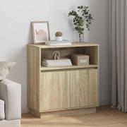 vidaXL Sideboard med LED Sonoma ek 71 x 34.5 x 75 cm Konstruerat trä