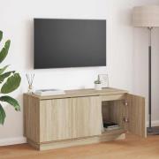 vidaXL TV Skåp med LED Sonoma ek 100 x 38 x 49 cm Konstruerat trä