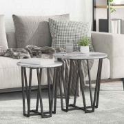 vidaXL Sidobordsset 2 pcs Grå sonoma och svart 50 x 50 x 50.5 cm