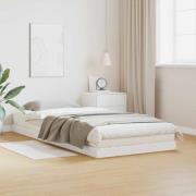vidaXL Sängram Vit 80 x 210 cm Massiv furu
