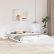 vidaXL Sängram Vit 200 x 200 cm trä