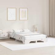 vidaXL Sängram Vit 135 x 190 cm Massiv furu