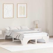 vidaXL Sängram Vit 120 x 190 cm Massiv furu