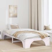 vidaXL Sängram Vit 75 x 190 cm Massiv furu