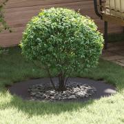 vidaXL Platta Treringar 5 pcs Svart Ø50 / 80 cm Stål