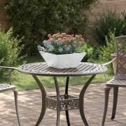 vidaXL Trädgårds Skål Planter 5 pcs Silver 35 x 35 x 15 cm