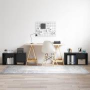 vidaXL TV-bänkset 4 pcs Svart 37 x 35 x 37,5 cm Konstruerat trä