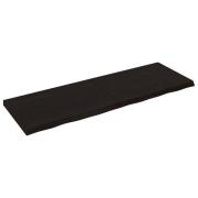 vidaXL Vägghylla mörkbrun 180x60x(2-6) cm behandlad massiv ek