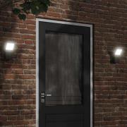 vidaXL Utomhusvägglampa LED svart gjuten aluminium