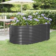 vidaXL Odlingslåda galvaniserat stål 175x100x68 cm antracit