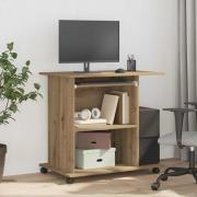 vidaXL Datorbord ek 80x50x75 cm konstruerat trä