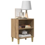 vidaXL Sängbord artisan ek 40x30x50 cm konstruerat trä
