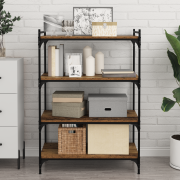vidaXL Bokhylla Bräda med hylla 4 pcs Brun 100 x 40 x 1.5cm Spånskiva