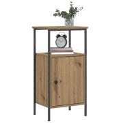 vidaXL Sängbord artisan ek 41x31x80 cm konstruerat trä
