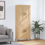 vidaXL Högskåp sonoma-ek 69,5x34x180 cm konstruerat trä