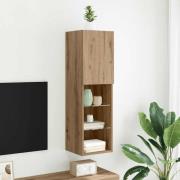 vidaXL Tv-bänk med LED-belysning artisian ek 30,5x30x102 cm