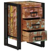 vidaXL Nattduksbord med låda 40 x 40 x 59 cm Solid återvunnen trä