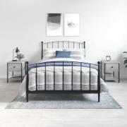 vidaXL Sängbord 2 st grå sonoma 34x35,5x45 cm konstruerat trä