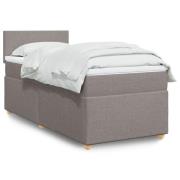 vidaXL Ramsäng med madrass taupe 80x200 cm tyg