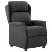 vidaXL Reclinerfåtölj Mörkgrå 67.5 x 93.5 x 101.5 cm tyg