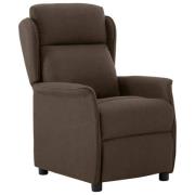 vidaXL Reclinerfåtölj Brun 66.5 x 94 x 101.5 cm Polyester