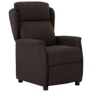 vidaXL Reclinerfåtölj Mörkbrun 66.5 x 94 x 101.5 cm Polyester