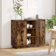 vidaXL Sideboard med hylla Rökt ek 90 x 32 x 75 cm Konstruerat trä