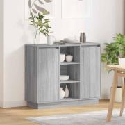 vidaXL Sideboard med hylla Grå Sonoma 90 x 32 x 75 cm Konstruerat trä
