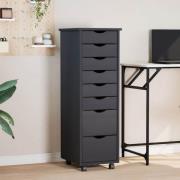 vidaXL Hurts med hjul MOSS grå massiv furu