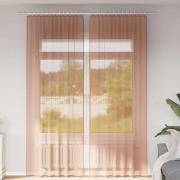 vidaXL Voile gardiner med stångfickor 2 st terrakotta
