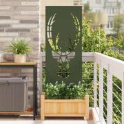 vidaXL Dekorativ Trädgårdspanel Olivgrön 50 x 140 cm Kallvalsat stål