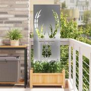 vidaXL Trädgårds integritetsskärm Silver 50 x 140 cm Galvaniserat stål