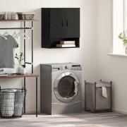 vidaXL Väggskåp Väggmonterad Svart ek 60 x 31 x 70 cm Konstruerat trä