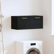 vidaXL Väggskåp Svart ek 80 x 36.5 x 35 cm Konstruerat trä