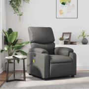 vidaXL Massagefåtölj grå konstläder
