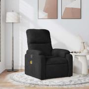 vidaXL Massagefåtölj svart mikrofibertyg