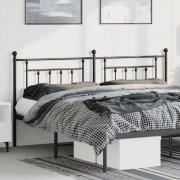 vidaXL Ersättningsgavel metall svart 180 cm