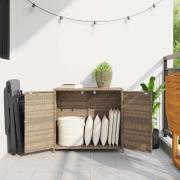vidaXL Trädgårdsskåp beige 83x45x76 cm konstrotting