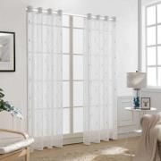 vidaXL Gardiner 2 pcs Vit 140 x 245 cm Polyester
