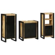 vidaXL Badrumsmöbelset 3 pcs Brun 40 x 35 x 90 cm Massivt mangoträ