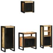 vidaXL Badrumsmöbelset 4 pcs Brun 40 x 35 x 90 cm Massivt mangoträ