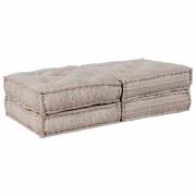 vidaXL Modulär soffa Geometriskt 2 pcs Ljusbrun 70 x 70 x 36 cm tyg